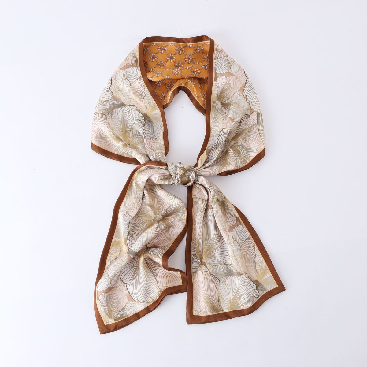 Silkworm silk scarves, thin and long stripes, printed women's fashion, versatile small scarves, ribbons, sunscreen, small silk, thoughtful gifts for friends, sisters, relatives and themselves, birthday gifts, thanksgiving gift box