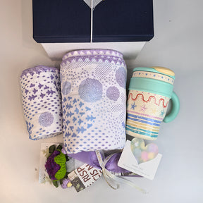 Warm birthday gift, exquisite purple blue high-end gift, Mother's Day Thanksgiving gift Hygge Gift Box, Gift Box for Women,  Self Care Gift Box, Christmas Care Package, Holiday Gift Box