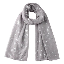 Europe and America Autumn and Winter Scarves Women's New Christmas Gift Snow Flower Hot Silver Dot Silk Scarves Shawls Christmas Scarves for Friends to Send Yourself New Year Gift for Relatives to sisters Christmas Gift Box