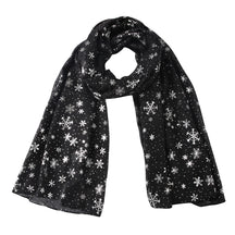 Europe and America Autumn and Winter Scarves Women's New Christmas Gift Snow Flower Hot Silver Dot Silk Scarves Shawls Christmas Scarves for Friends to Send Yourself New Year Gift for Relatives to sisters Christmas Gift Box