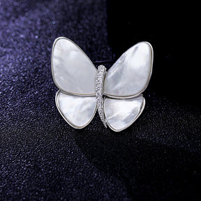 Zircon light luxury clothing corsage female elegant pin mother shell butterfly broken cocoon into butterfly brooch fashion surprise gift for a friend to send sisters fashion surprise gift for herself to send her girlfriend fashion accessories pin sou