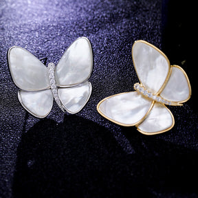 Zircon light luxury clothing corsage female elegant pin mother shell butterfly broken cocoon into butterfly brooch fashion surprise gift for a friend to send sisters fashion surprise gift for herself to send her girlfriend fashion accessories pin sou