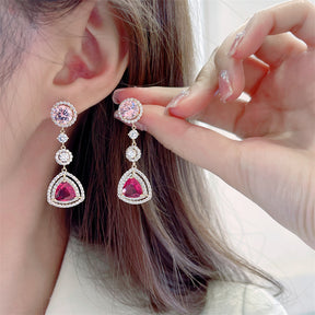 Elegant and Charming Earrings Drops Patchwork Women's Set Cubic Zirconia Set for Prom Daily Dating Accessories Creative Gift Ideas for Women's Accessories