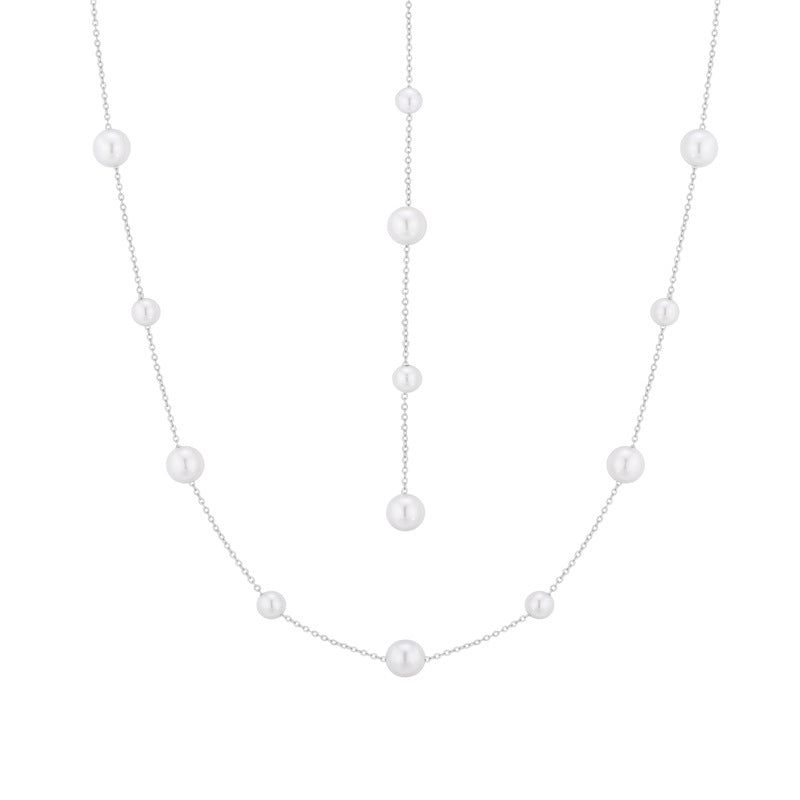 Star tassel pearl necklace design sense of niche necklace accessories high sense clavicle chain new girl birthday gift for her gift, send friends, send sisters clothing with decorative necklace