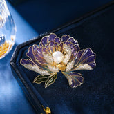Freshwater pearl, national style, peony flower, brooch, elegant temperament, Chinese style coat, Chinese dress, cheongsam, accessories, work clothes, evening dress, matching brooch pin, fashionable and popular lady gift, giving her relatives, girlfri