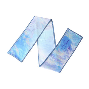 Silkworm silk scarves, thin and long stripes, printed women's fashion, versatile small scarves, ribbons, sunscreen, small silk, thoughtful gifts for friends, sisters, relatives and themselves, birthday gifts, thanksgiving gift box