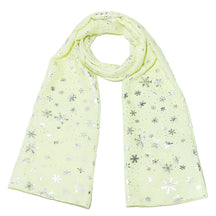 Europe and America Autumn and Winter Scarves Women's New Christmas Gift Snow Flower Hot Silver Dot Silk Scarves Shawls Christmas Scarves for Friends to Send Yourself New Year Gift for Relatives to sisters Christmas Gift Box
