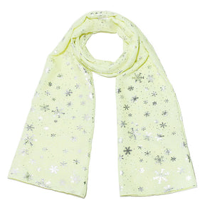 Europe and America Autumn and Winter Scarves Women's New Christmas Gift Snow Flower Hot Silver Dot Silk Scarves Shawls Christmas Scarves for Friends to Send Yourself New Year Gift for Relatives to sisters Christmas Gift Box
