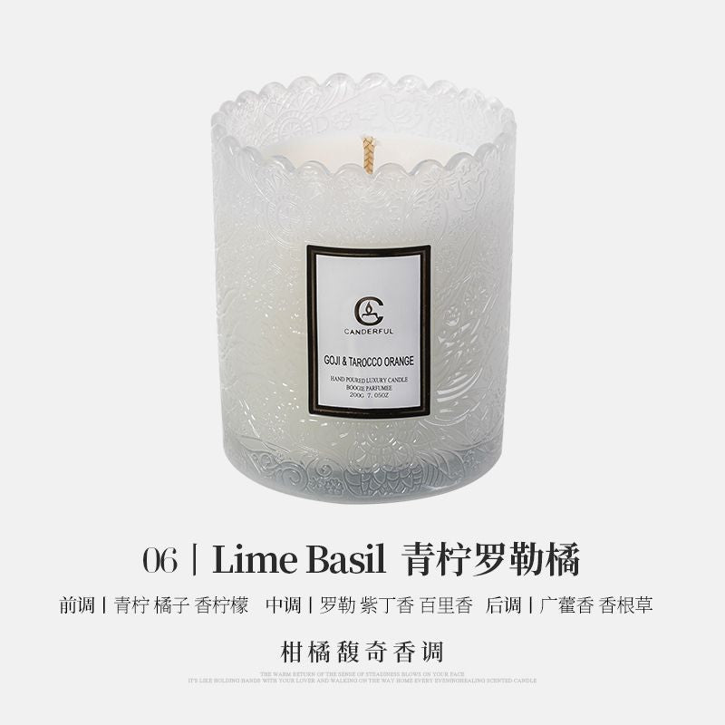 Aromatherapy Candles, Birthday Party, Anniversary Celebration, Festival Companion Gift Box, Grateful Gift for Friends, Practical Home Gift Box, Embossed Glass Cup, Plant Smokeless Aromatherapy Candles, Wholesale Customization