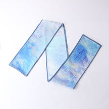 Silkworm silk scarves, thin and long stripes, printed women's fashion, versatile small scarves, ribbons, sunscreen, small silk, thoughtful gifts for friends, sisters, relatives and themselves, birthday gifts, thanksgiving gift box