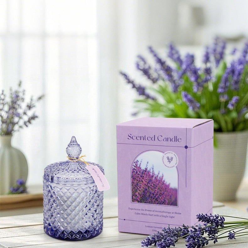 New Carved Cup Aromatherapy Candle Nordic Minimalist Style Advanced Good Smell Plant Essential Oil Fragrance Soybean Wax Lemon Lavender Handheld Gift Birthday Gift Celebration Valentine's Day Home Decoration Atmosphere Gift