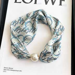 Magnetic button pearl necklace small strip scarves for women's mothers to protect their necks and neck lazy people to match with shirts, thin scarves, clothing, versatile accessories, small gifts for themselves, relatives, friends, sisters, warm and