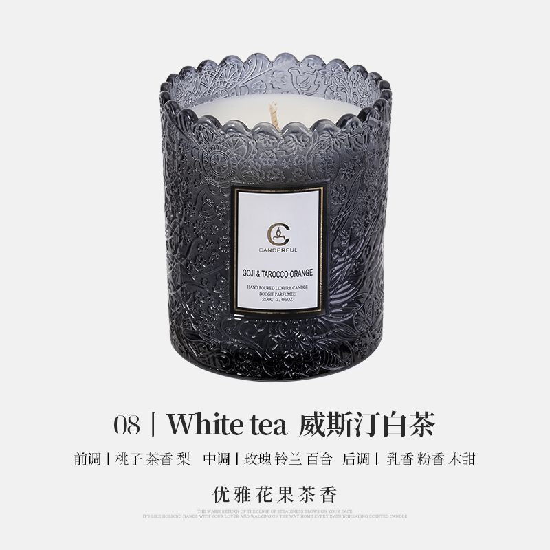 Aromatherapy Candles, Birthday Party, Anniversary Celebration, Festival Companion Gift Box, Grateful Gift for Friends, Practical Home Gift Box, Embossed Glass Cup, Plant Smokeless Aromatherapy Candles, Wholesale Customization