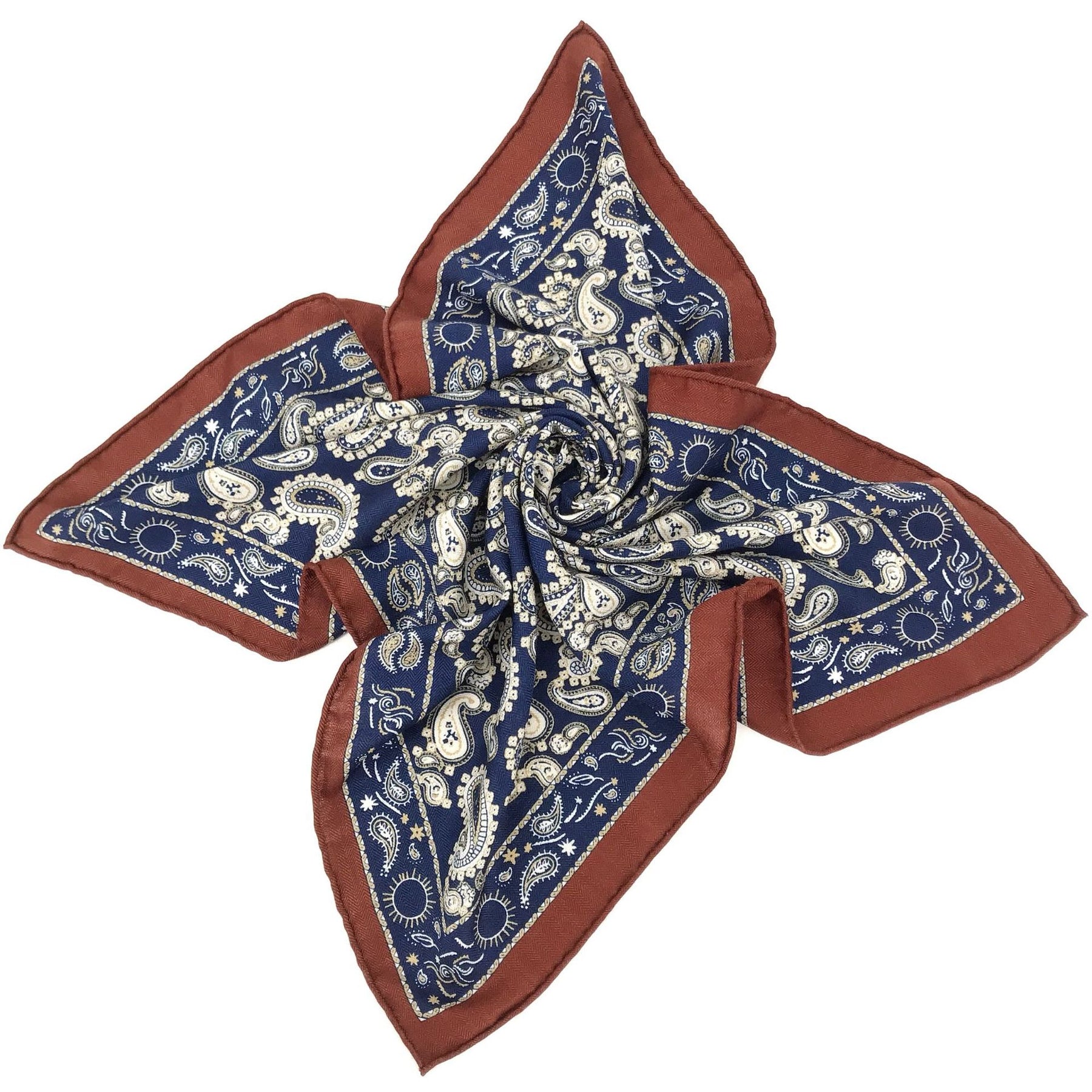 Women's silk scarves High level fashion square scarves Cashew nut flower navy blue silk wool silk scarves Double sided printing mulberry silk women's clothing Versatile decoration scarves for relatives, warm gifts for friends sisters Thanksgiving gif