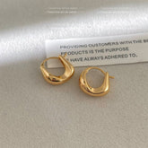 Metal ring ear clasps, simple and cool style earrings, female fashion temperament, versatile earrings, high sense, send her to friends, send sisters small lucky gifts, Thanksgiving gift box