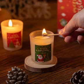 Christmas Candle Glass Fragrance Soy Candle Gift Box for Birthday Party, Festival Celebration, Giving to Friends, Giving to Family, Practical New Year Gift Box for Home Use