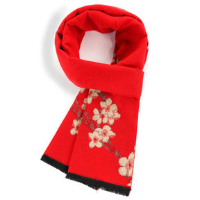 Women's scarf winter new ethnic style scarf, women's warm retro middle-aged and elderly mother style, small business customized gift, employee welfare gift box