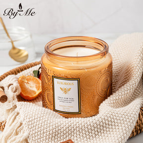 Relief Cup Handmade Soy Wax Aromatherapy Candle Home Office Bedroom Fragrance Birthday Gift for Girlfriend Birthday Party Holiday Celebration Anniversary Valentine's Day Home Decoration Atmosphere Gift