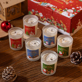 Christmas Candle Glass Fragrance Soy Candle Gift Box for Birthday Party, Festival Celebration, Giving to Friends, Giving to Family, Practical New Year Gift Box for Home Use
