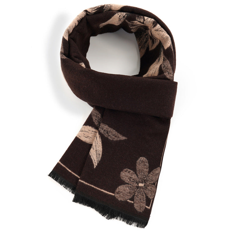 Women's scarf winter new ethnic style scarf, women's warm retro middle-aged and elderly mother style, small business customized gift, employee welfare gift box