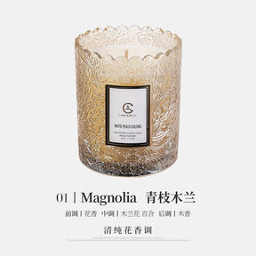 Aromatherapy Candles, Birthday Party, Anniversary Celebration, Festival Companion Gift Box, Grateful Gift for Friends, Practical Home Gift Box, Embossed Glass Cup, Plant Smokeless Aromatherapy Candles, Wholesale Customization