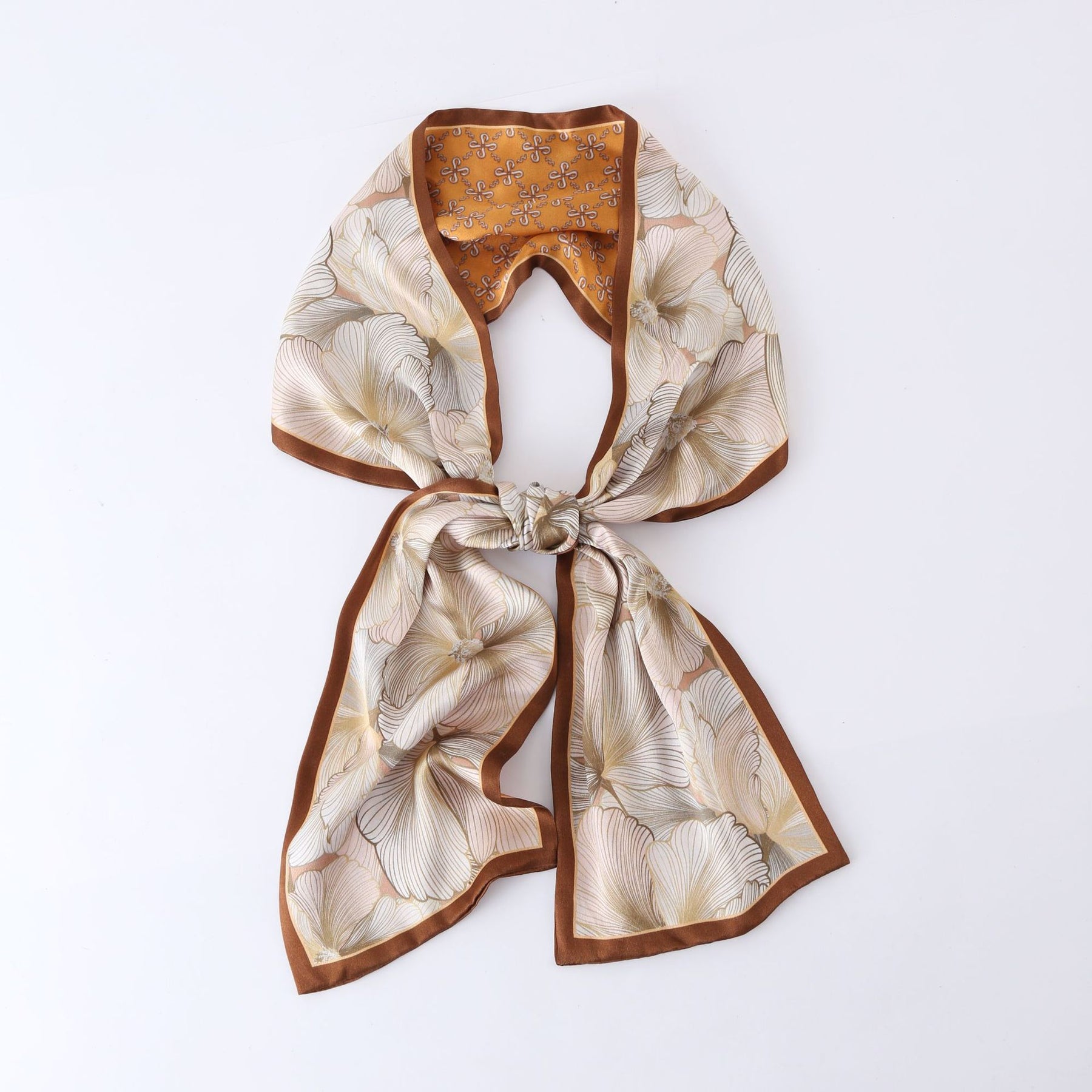 Silkworm silk scarves, thin and long stripes, printed women's fashion, versatile small scarves, ribbons, sunscreen, small silk, thoughtful gifts for friends, sisters, relatives and themselves, birthday gifts, thanksgiving gift box