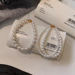 Aobai magnetic attraction large pearl bracelet women's light luxury niche exquisite bracelet high-end sense beaded jewelry new single wear simple French retro pearl bracelet, send friends to sisters, send relatives gifts, give her birthday jewelry gifts