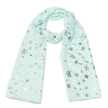 Europe and America Autumn and Winter Scarves Women's New Christmas Gift Snow Flower Hot Silver Dot Silk Scarves Shawls Christmas Scarves for Friends to Send Yourself New Year Gift for Relatives to sisters Christmas Gift Box