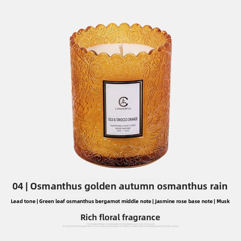 Aromatherapy Candles, Birthday Party, Anniversary Celebration, Festival Companion Gift Box, Grateful Gift for Friends, Practical Home Gift Box, Embossed Glass Cup, Plant Smokeless Aromatherapy Candles, Wholesale Customization