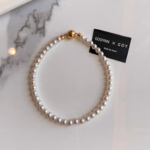 Aobai magnetic attraction large pearl bracelet women's light luxury niche exquisite bracelet high-end sense beaded jewelry new single wear simple French retro pearl bracelet, send friends to sisters, send relatives gifts, give her birthday jewelry gifts