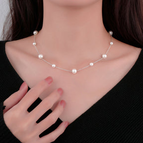 Star tassel pearl necklace design sense of niche necklace accessories high sense clavicle chain new girl birthday gift for her gift, send friends, send sisters clothing with decorative necklace