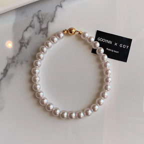 Aobai magnetic attraction large pearl bracelet women's light luxury niche exquisite bracelet high-end sense beaded jewelry new single wear simple French retro pearl bracelet, send friends to sisters, send relatives gifts, give her birthday jewelry gifts