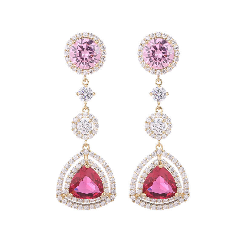 Elegant and Charming Earrings Drops Patchwork Women's Set Cubic Zirconia Set for Prom Daily Dating Accessories Creative Gift Ideas for Women's Accessories