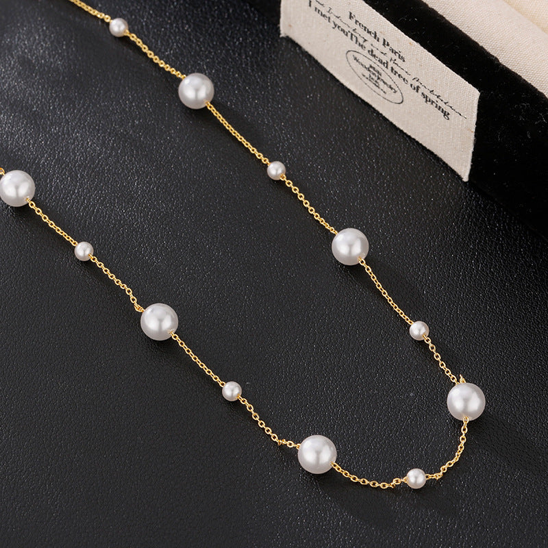 Star tassel pearl necklace design sense of niche necklace accessories high sense clavicle chain new girl birthday gift for her gift, send friends, send sisters clothing with decorative necklace